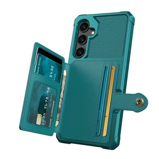 Samsung Galaxy S25 FE Hoesje 3-in-1 Pasjes Portemonnee Back Cover Groen afbeelding 7