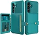 Samsung Galaxy S25 FE TPU Back Cover met Kunstleren Wallet Groen