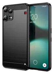 Nothing Phone 3a Lite Hoesje Geborsteld TPU Flexibele Back Cover Zwart afbeelding