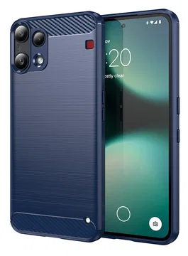 Nothing Phone 3a Lite Hoesje Geborsteld TPU Flexibele Back Cover Blauw