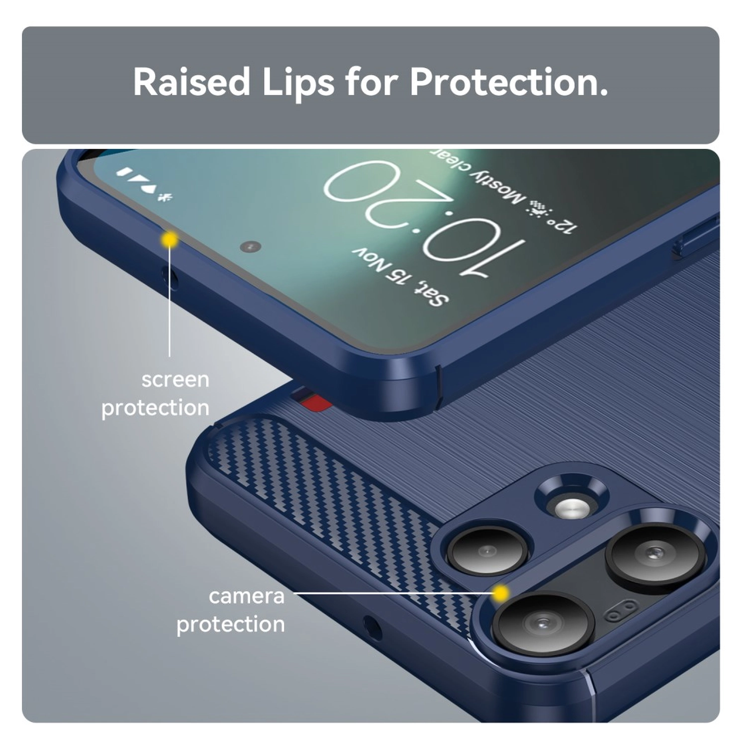 Nothing Phone 3a Lite Hoesje Geborsteld TPU Flexibele Back Cover Blauw afbeelding 6