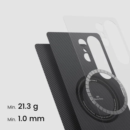 PITAKA Edge Samsung Galaxy S26 Ultra Hoesje 600D Magnetic Ultra Dun Zwart afbeelding 4