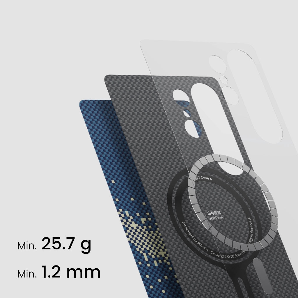 PITAKA Edge Samsung Galaxy S26 Ultra Hoesje 600D Magnetic Ultra Dun Milky Way afbeelding 4