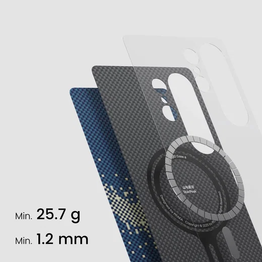 PITAKA Edge Samsung Galaxy S26 Ultra Hoesje 600D Magnetic Ultra Dun Milky Way afbeelding 4