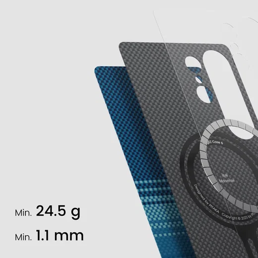 PITAKA Edge Samsung Galaxy S26 Hoesje 600D Magnetic Ultra Dun Moonrise afbeelding 4