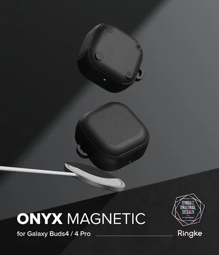 Ringke Onyx Magnetic Cover Samsung Galaxy Buds 4 / 4 pro Hoesje Zwart afbeelding 2