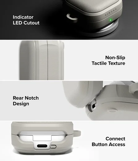 Ringke Onyx Magnetic Cover Samsung Galaxy Buds 4 / 4 Pro Hoesje Grijs afbeelding 7