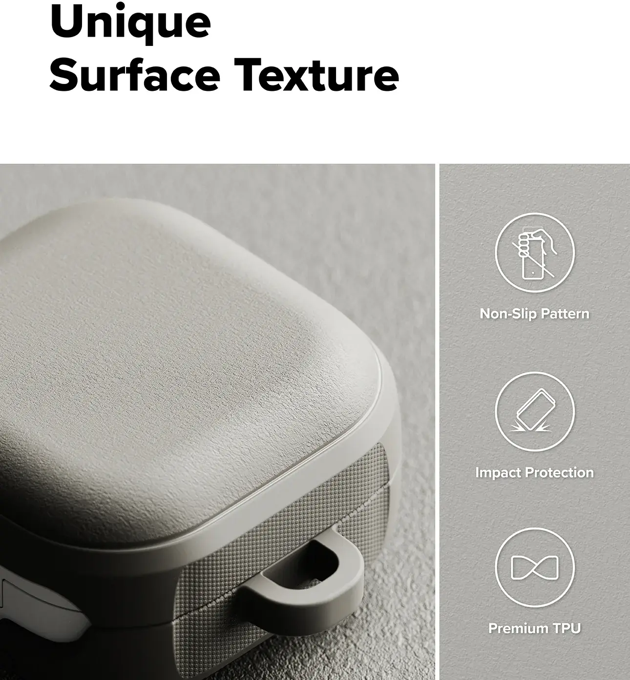 Ringke Onyx Magnetic Cover Samsung Galaxy Buds 4 / 4 Pro Hoesje Grijs afbeelding 4