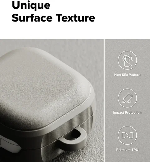 Ringke Onyx Magnetic Cover Samsung Galaxy Buds 4 / 4 Pro Hoesje Grijs afbeelding 4