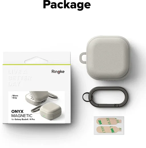 Ringke Onyx Magnetic Cover Samsung Galaxy Buds 4 / 4 Pro Hoesje Grijs afbeelding 10