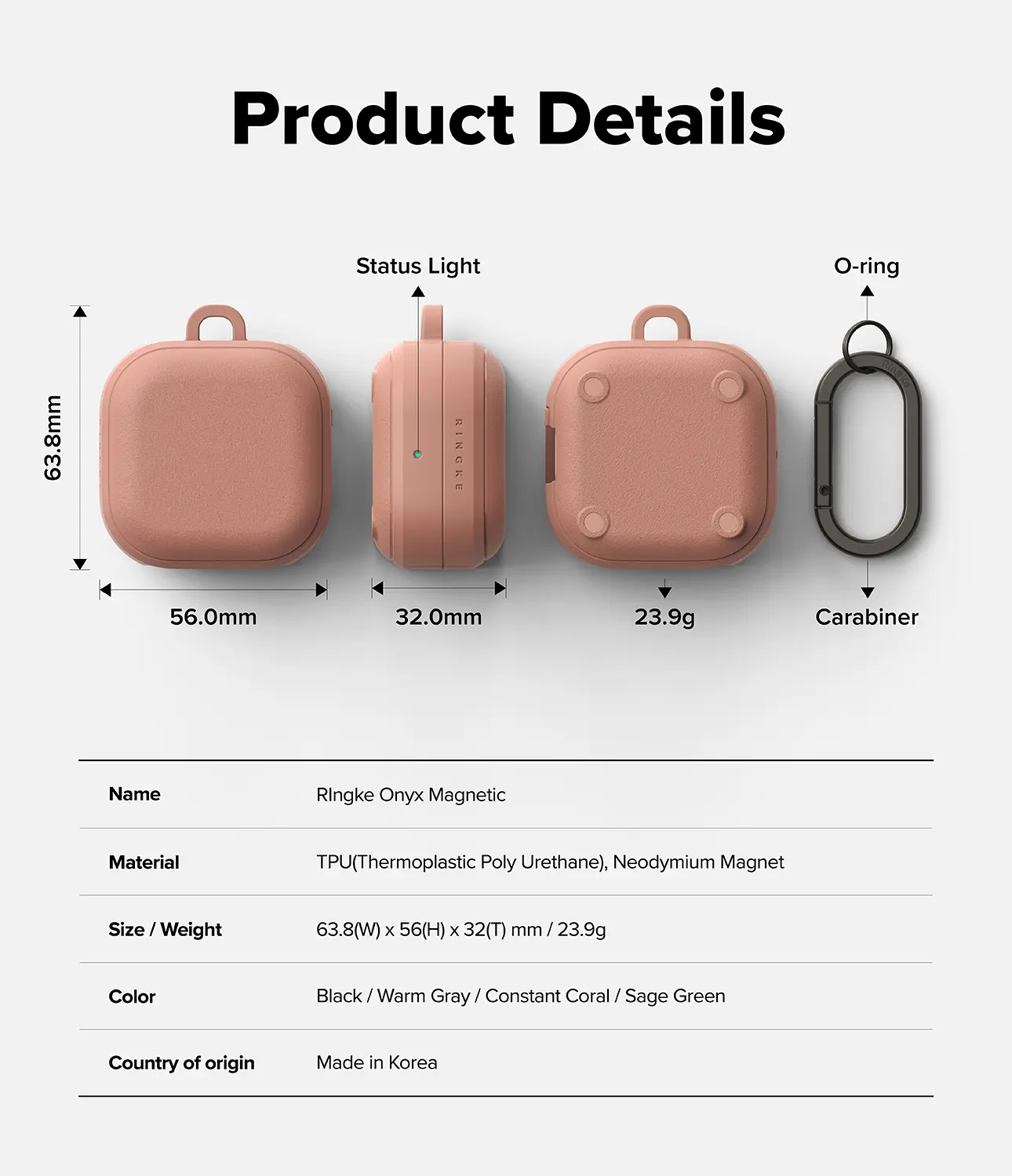 Ringke Onyx Magnetic Cover Samsung Buds 4 Hoesje Case Bruin afbeelding 8