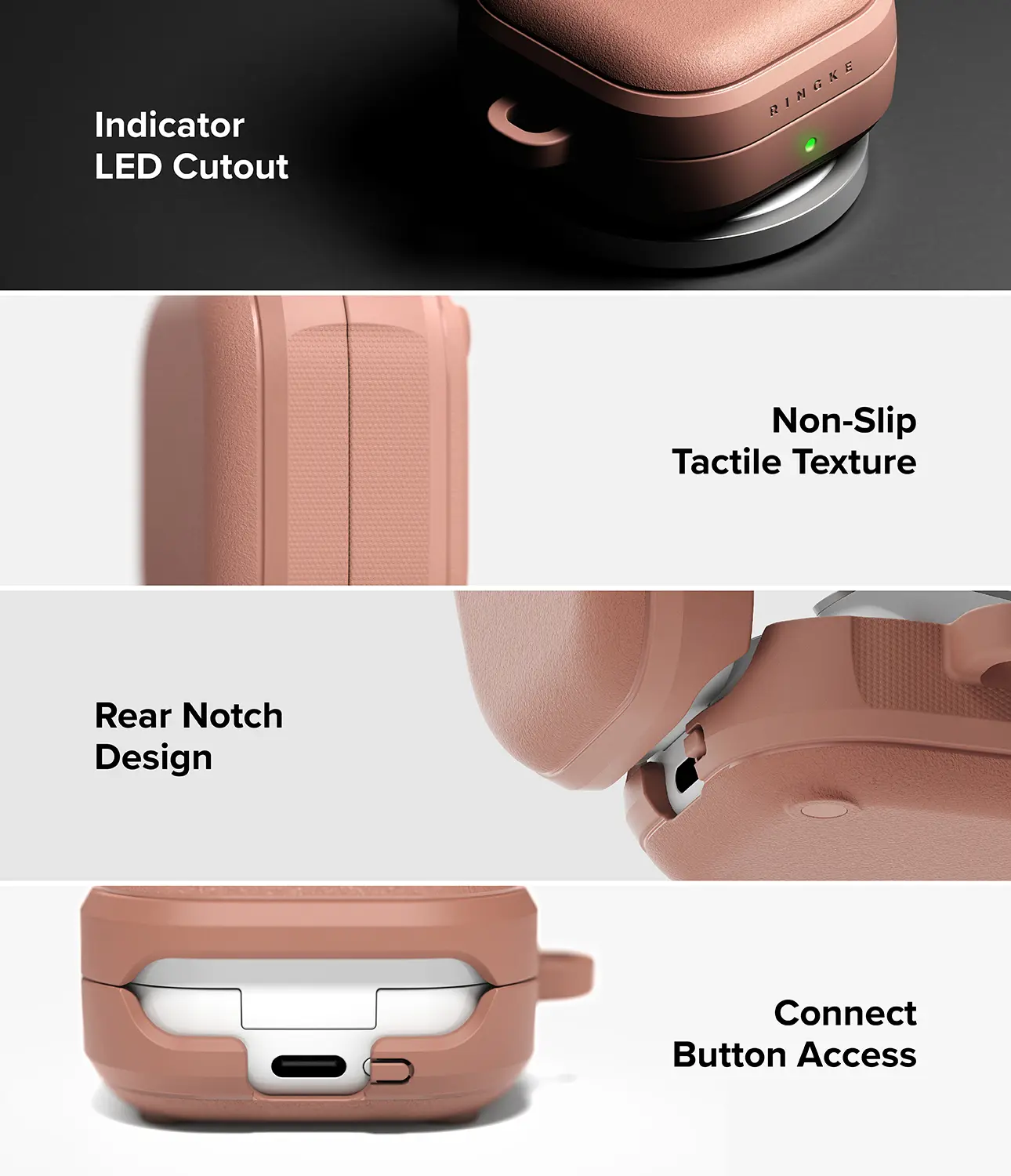 Ringke Onyx Magnetic Cover Samsung Buds 4 Hoesje Case Bruin afbeelding 7