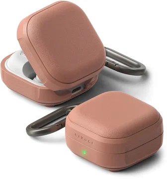 Ringke Onyx Magnetic Cover Samsung Buds 4 Hoesje Case Bruin