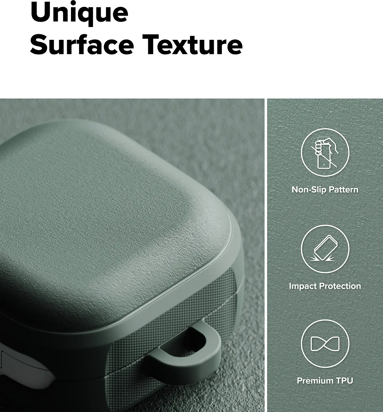 Ringke Onyx Magnetic Cover Samsung Buds 4 Hoesje Case Groen afbeelding 4