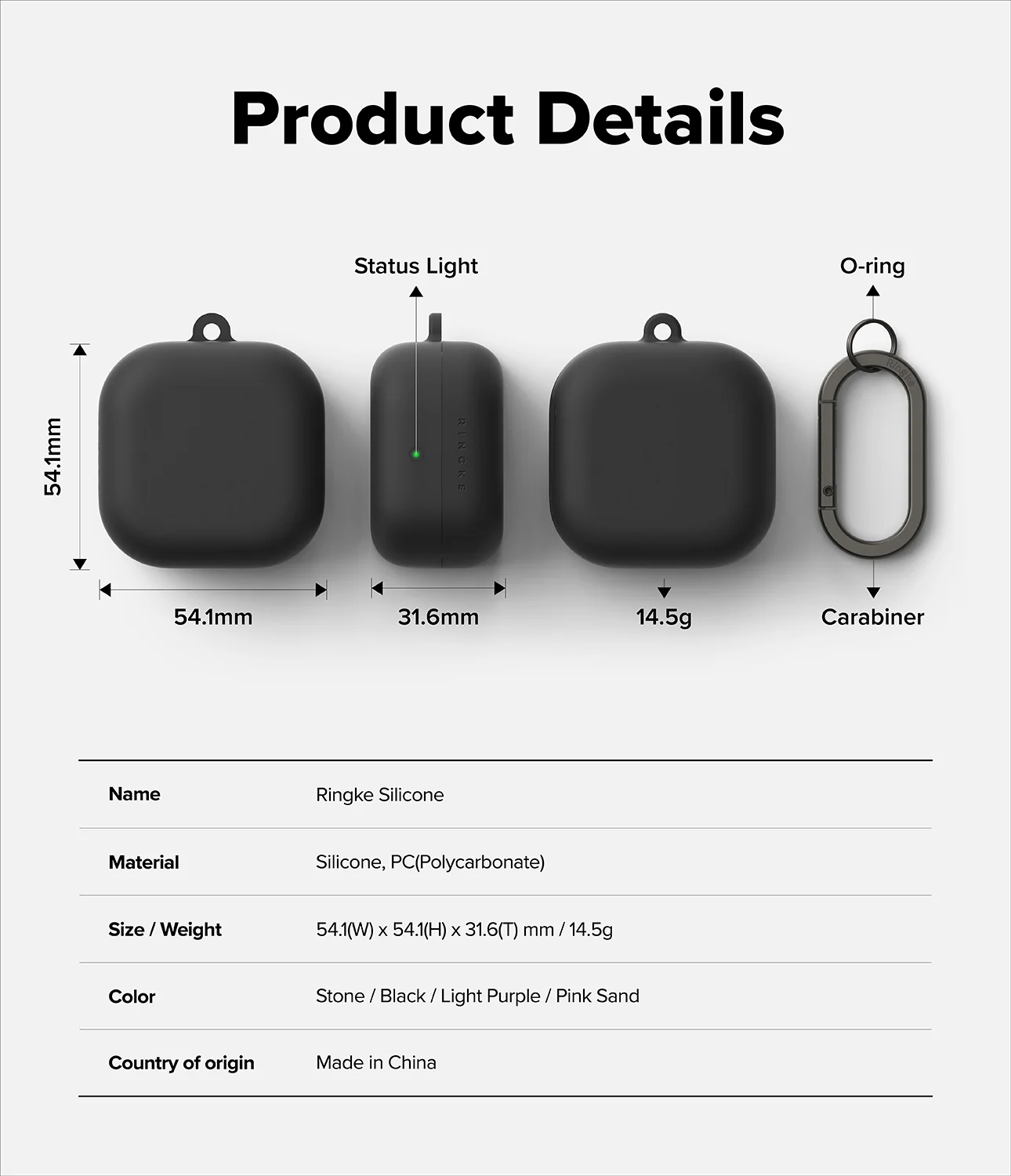Ringke Silicone Case Samsung Galaxy Buds 4 / 4 Pro Hoesje Siliconen Cover Zwart afbeelding 10