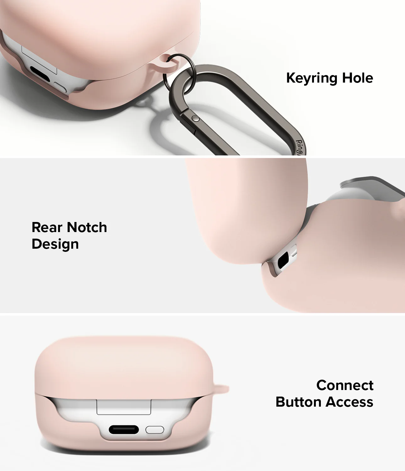 Ringke Silicone Case Samsung Galaxy Buds 4 / 4 Pro Hoesje Siliconen Cover Roze afbeelding 8
