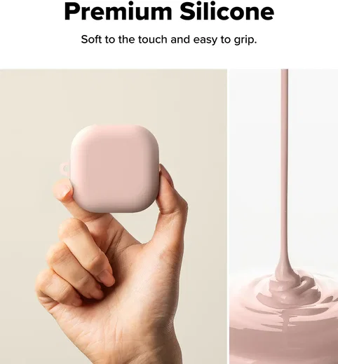 Ringke Silicone Case Samsung Galaxy Buds 4 / 4 Pro Hoesje Siliconen Cover Roze afbeelding 6