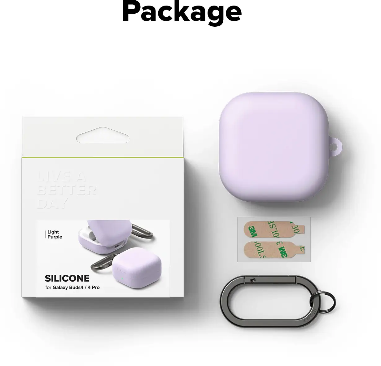 Ringke Silicone Case Samsung Galaxy Buds 4 / 4 Pro Hoesje Siliconen Cover Paars afbeelding 11