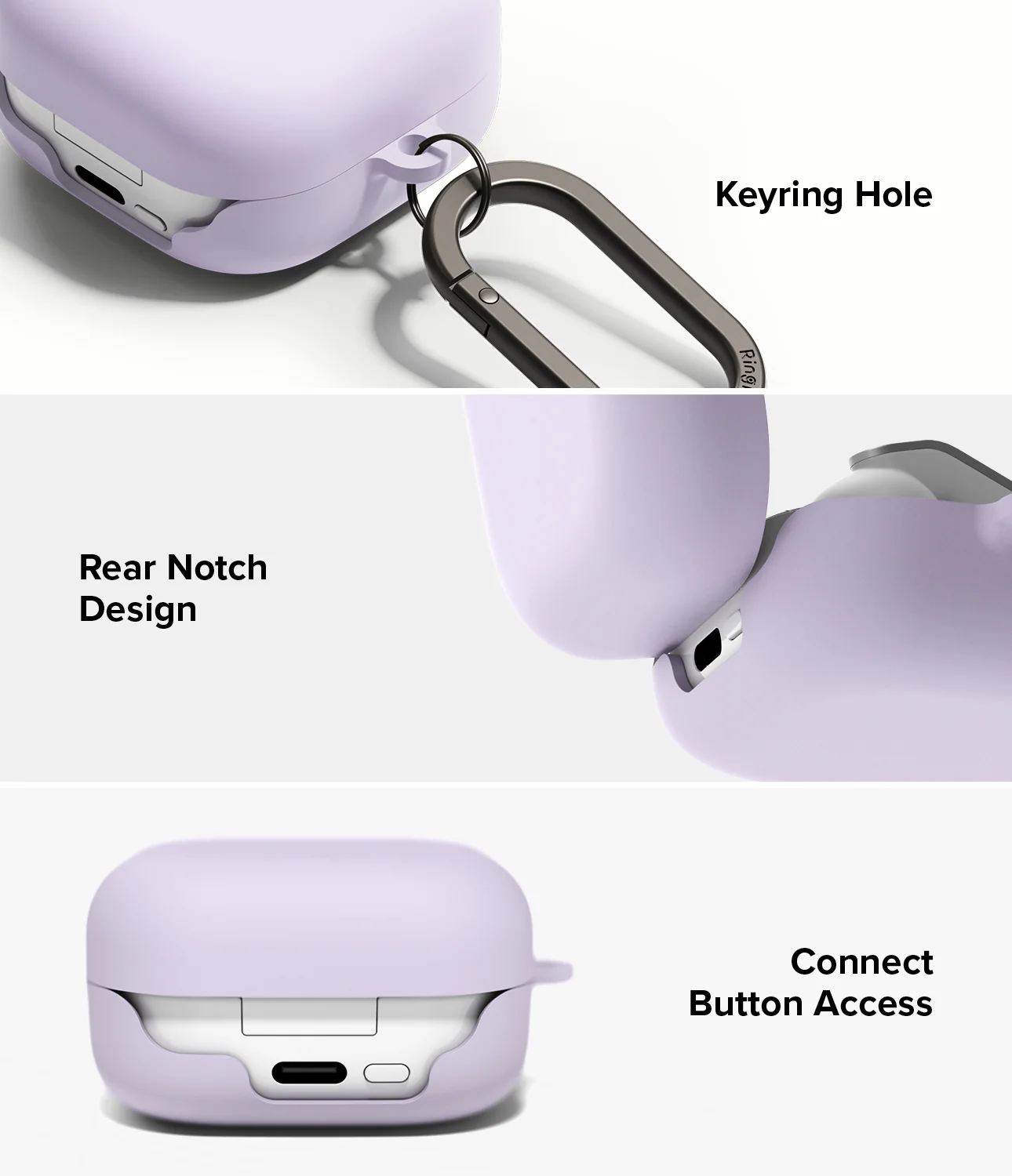 Ringke Silicone Case Samsung Galaxy Buds 4 / 4 Pro Hoesje Siliconen Cover Paars afbeelding 8