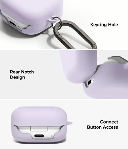 Ringke Silicone Case Samsung Galaxy Buds 4 / 4 Pro Hoesje Siliconen Cover Paars afbeelding 8