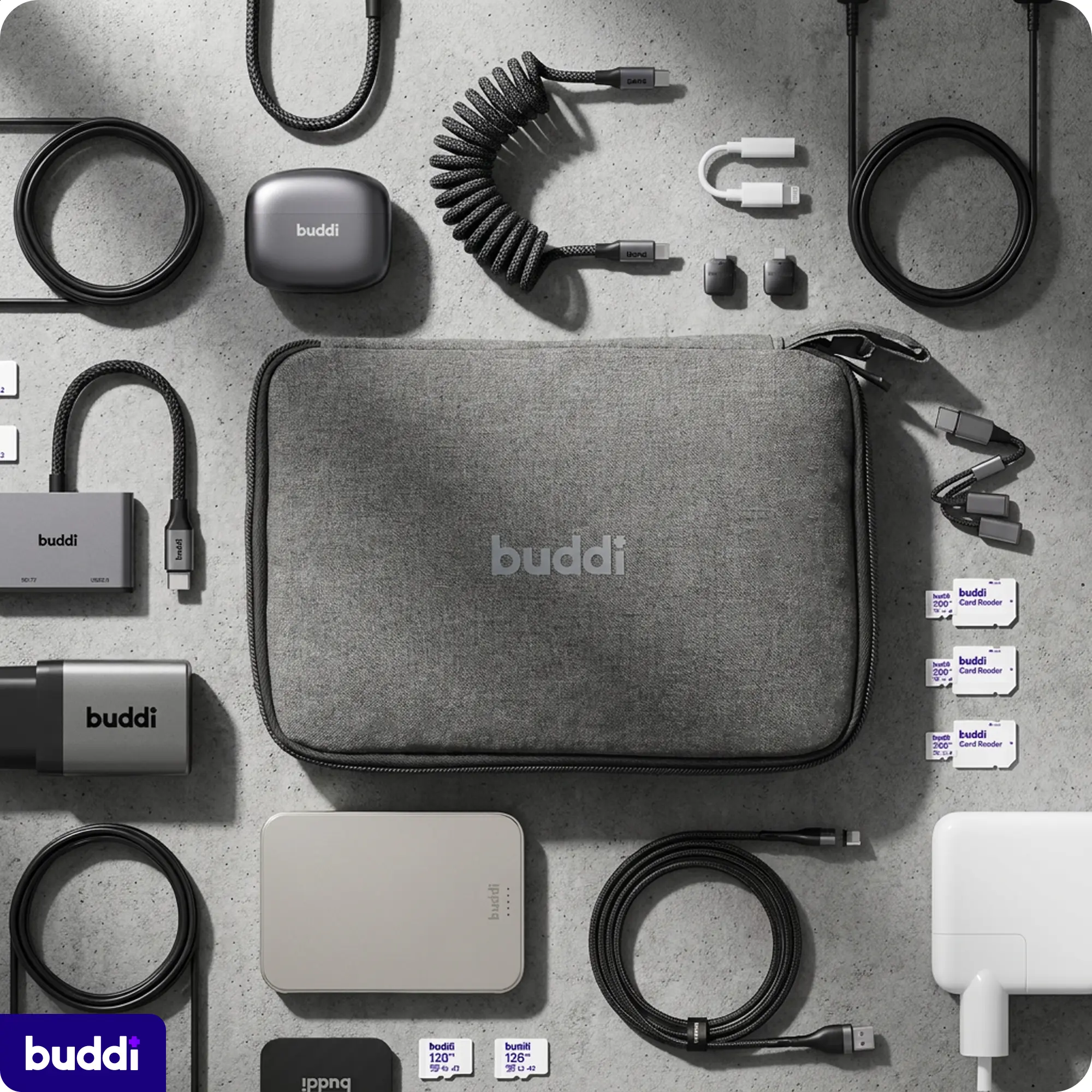 Buddi Sorted Kabel Organizer Opbergtas voor Kabels en Accessoires afbeelding 6