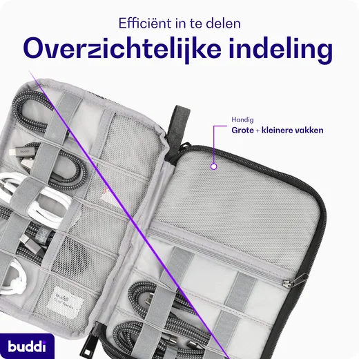 Buddi Sorted Kabel Organizer Opbergtas voor Kabels en Accessoires afbeelding 7