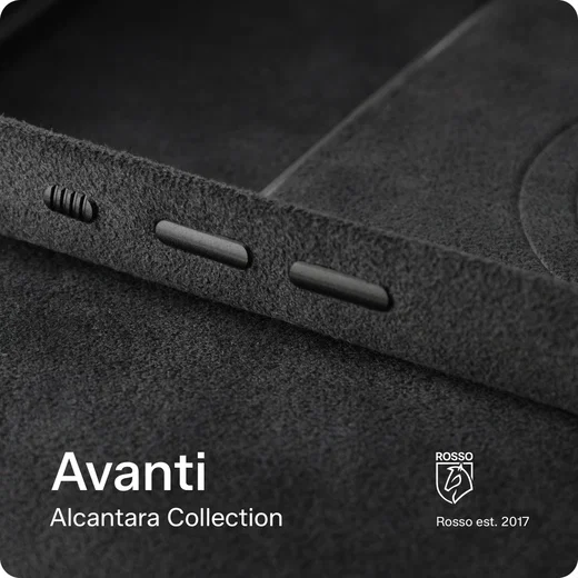 Rosso Avanti Apple iPhone Air Hoesje Alcantara MagSafe Back Cover Grijs afbeelding 10