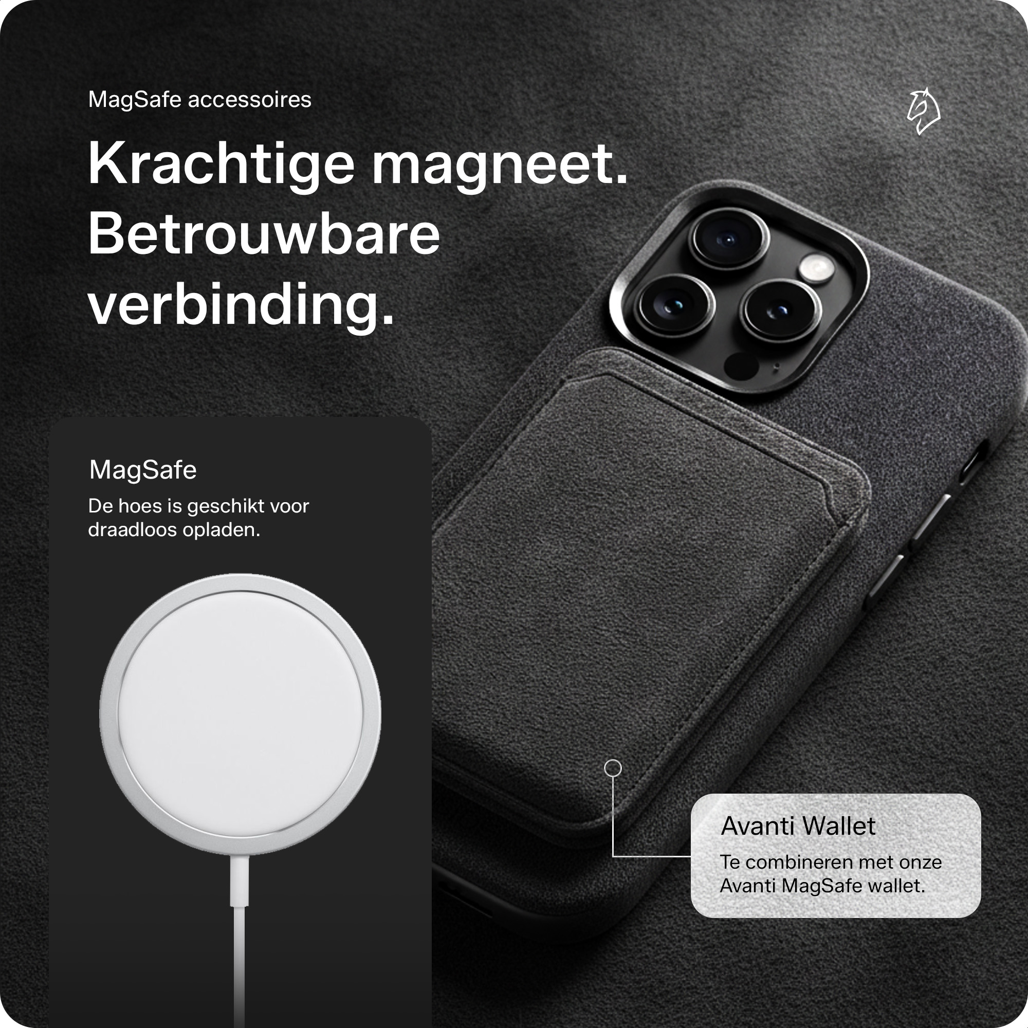 Rosso Avanti Apple iPhone Air Hoesje Alcantara MagSafe Back Cover Grijs afbeelding 7