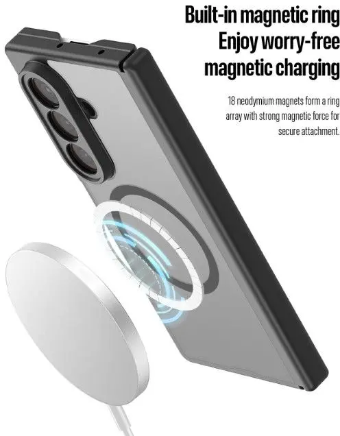 Dux Ducis Expn Samsung Galaxy Z Fold 7 Hoesje MagSafe / Qi2 Back Cover Zwart afbeelding 7