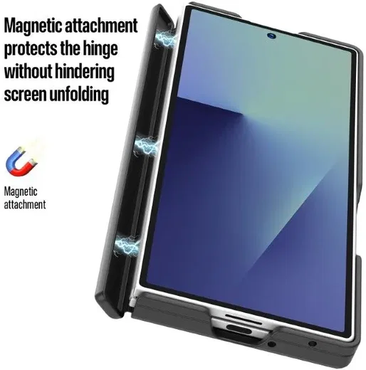 Dux Ducis Expn Samsung Galaxy Z Fold 7 Hoesje MagSafe / Qi2 Back Cover Zwart afbeelding 6