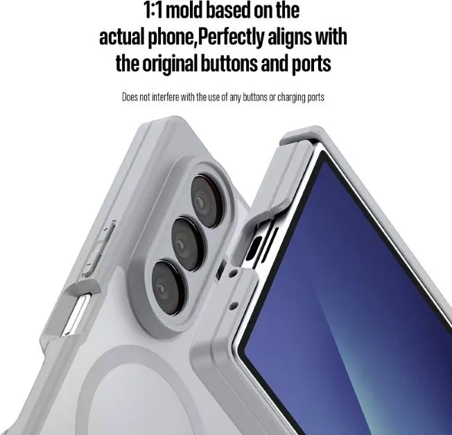 Dux Ducis Expn Samsung Galaxy Z Fold 7 Hoesje MagSafe / Qi2 Back Cover Grijs afbeelding 9