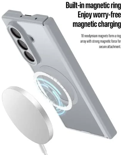 Dux Ducis Expn Samsung Galaxy Z Fold 7 Hoesje MagSafe / Qi2 Back Cover Grijs afbeelding 8