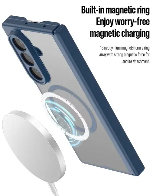 Dux Ducis Expn Samsung Galaxy Z Fold 7 Hoesje MagSafe / Qi2 Back Cover Blauw afbeelding 8