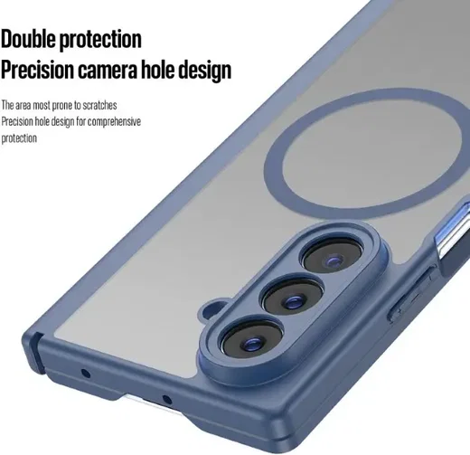 Dux Ducis Expn Samsung Galaxy Z Fold 7 Hoesje MagSafe / Qi2 Back Cover Blauw afbeelding 5