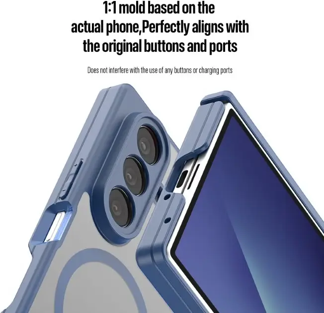 Dux Ducis Expn Samsung Galaxy Z Fold 7 Hoesje MagSafe / Qi2 Back Cover Blauw afbeelding 9