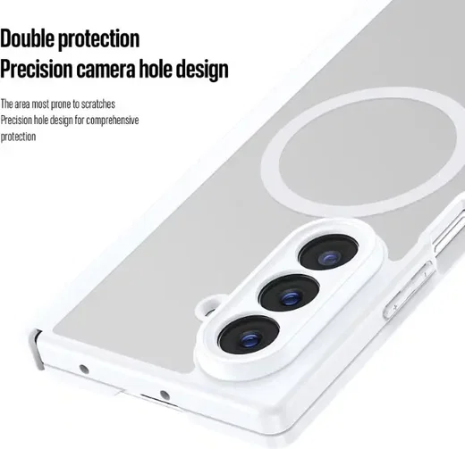 Dux Ducis Expn Samsung Galaxy Z Fold 7 Hoesje MagSafe / Qi2 Back Cover Wit afbeelding 5