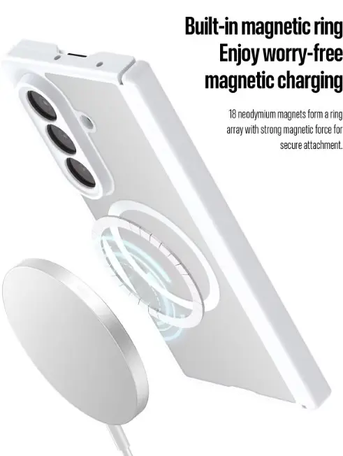 Dux Ducis Expn Samsung Galaxy Z Fold 7 Hoesje MagSafe / Qi2 Back Cover Wit afbeelding 8
