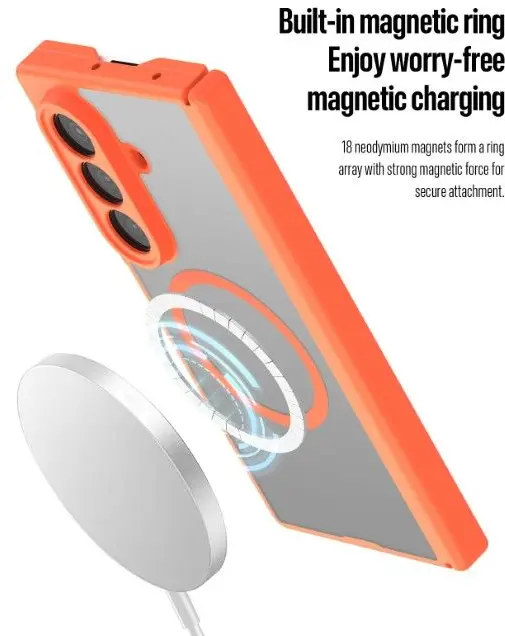 Dux Ducis Expn Samsung Galaxy Z Fold 7 Hoesje MagSafe / Qi2 Back Cover Oranje afbeelding 8