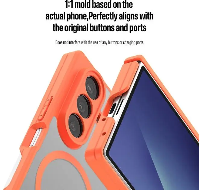 Dux Ducis Expn Samsung Galaxy Z Fold 7 Hoesje MagSafe / Qi2 Back Cover Oranje afbeelding 9