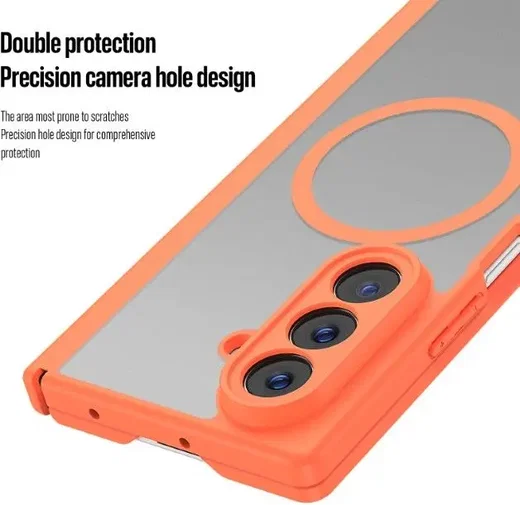 Dux Ducis Expn Samsung Galaxy Z Fold 7 Hoesje MagSafe / Qi2 Back Cover Oranje afbeelding 5