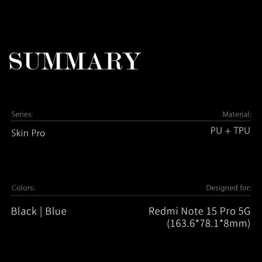 Dux Ducis Skin Pro Xiaomi Redmi Note 15 Pro 5G Hoesje Wallet Book Case Zwart afbeelding 2