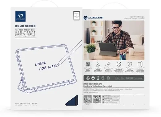 Dux Ducis Domo OnePlus Pad Go 2 Hoes Tri-Fold Book Case Blauw afbeelding 10