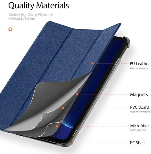 Dux Ducis Domo OnePlus Pad Go 2 Hoes Tri-Fold Book Case Blauw afbeelding 6