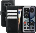 Rosso Element Nothing Phone (4a) Hoesje Book Case Wallet Zwart