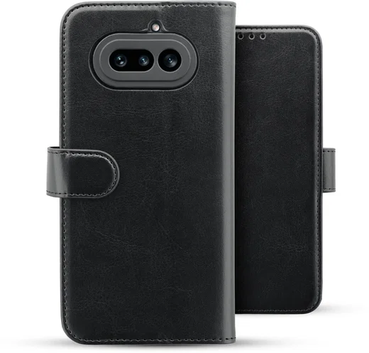 Rosso Element Nothing Phone (4a) Hoesje Book Case Wallet Zwart afbeelding 2