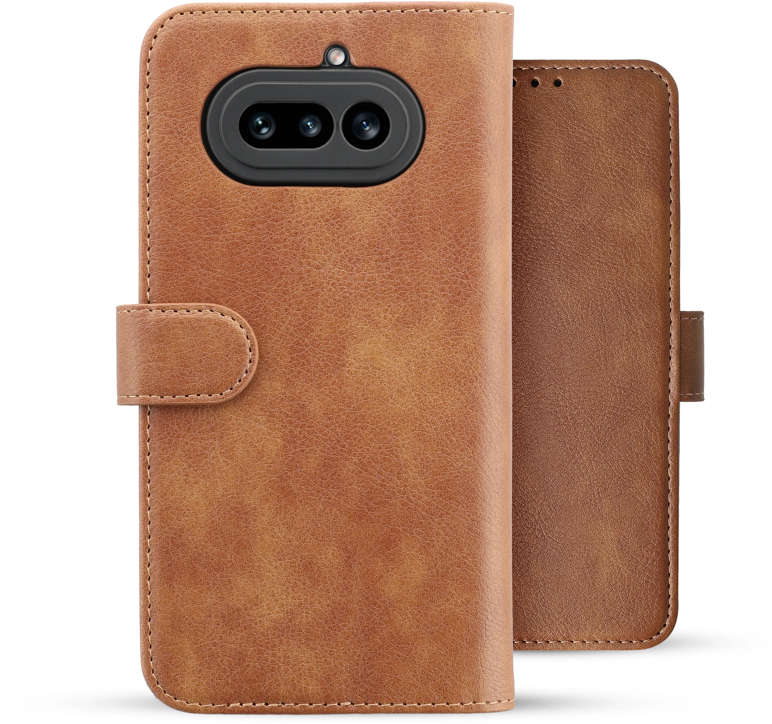 Rosso Element Nothing Phone (4a) Hoesje Book Case Wallet Bruin afbeelding 2