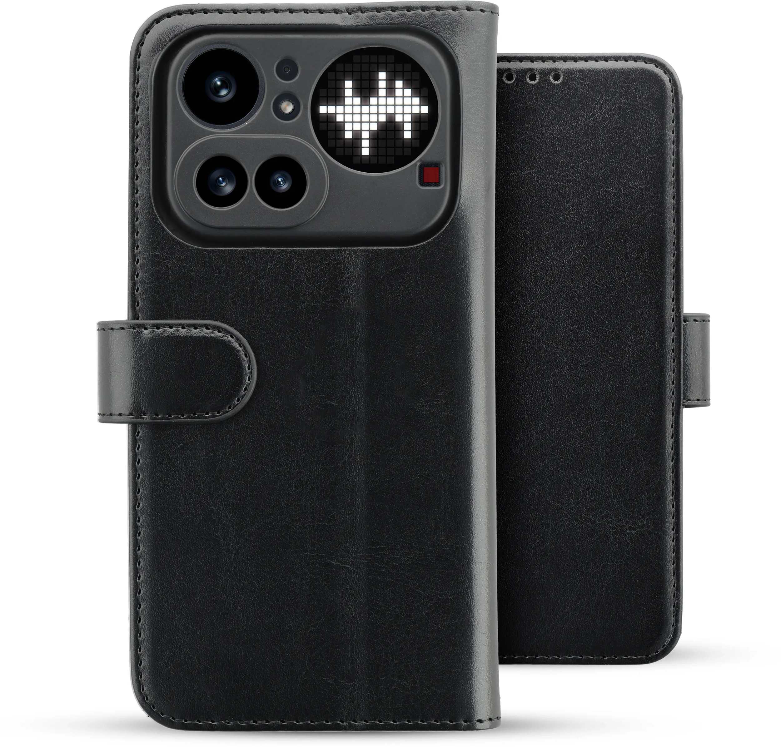 Rosso Element Nothing Phone (4a) Pro Hoesje Book Case Wallet Zwart afbeelding 2