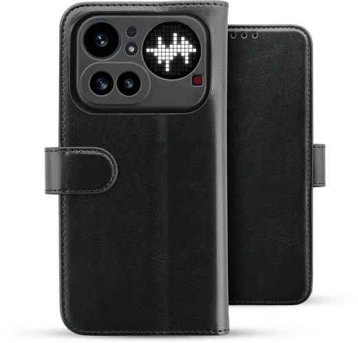 Rosso Element Nothing Phone (4a) Pro Hoesje Book Case Wallet Zwart afbeelding 2
