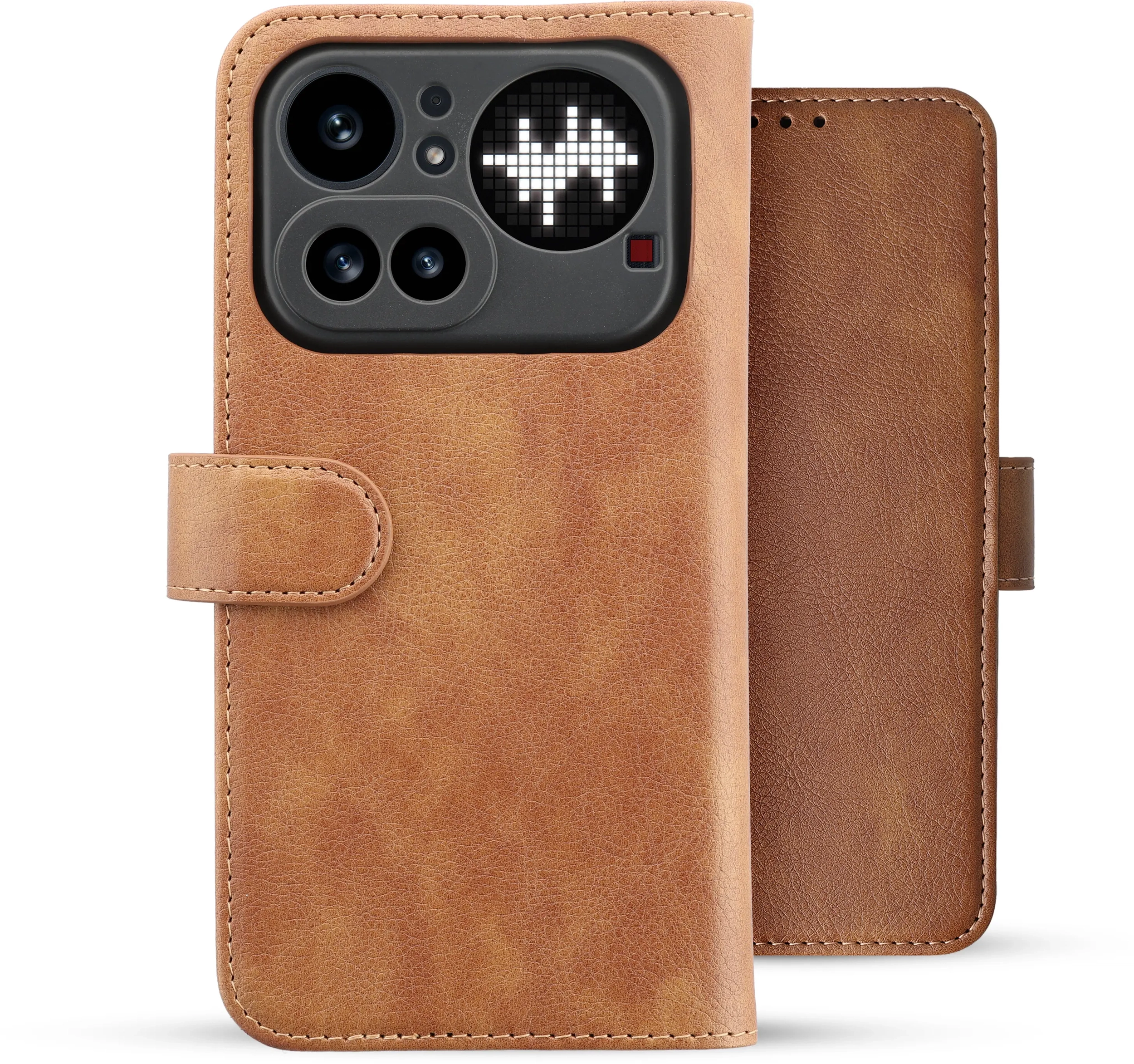 Rosso Element Nothing Phone (4a) Pro Hoesje Book Case Wallet Bruin afbeelding 2