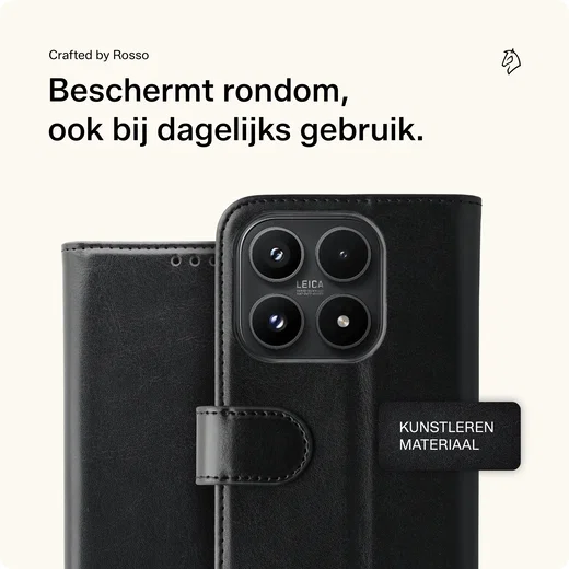 Rosso Element Xiaomi 17 Hoesje Book Case Wallet Zwart afbeelding 4